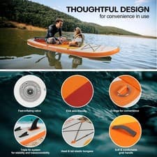 Image of 10FT/ 10FT6 Inflatable Stand Up Paddle Board Surfing Board Surfboard SUP w/ Pump