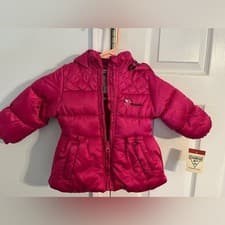 Image of NWT Baby Girl 12 months OshKosh B'gosh Fuchsia Puffer Jacket