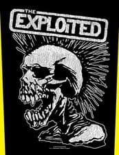 Image of The Exploited Vintage Skull Rückenaufnäher Backpatch