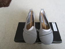 Image of BRAND NEW BOXED HUSH PUPPIES SIZE 5 JANESSA GREY NUBUCK SUEDE LEATHER FLAT SHOES