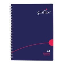 Image of Graffico A4 Hard Cover Wirebound Notebook 160 Pages