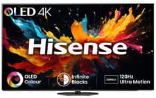 Image of HISENSE 55A85NTUK 55" 4K/120HZ OLED FREELY SMART TV - 2 YEAR WARRANTY