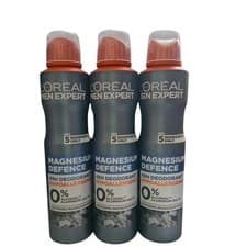Image of LOreal Men Expert Magnesium Defence 48H Deodorant 0% Alcohol, 250mL, 3x