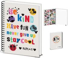 Image of Disney Mickey Mouse A4 Hardback Lined Notebook Journal School Gift Kids Free P&P