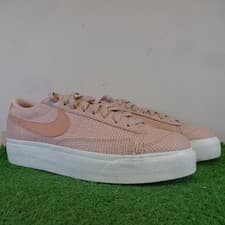 Image of Nike Trainers Size 8.5 Women's Baby Pink Blazer Low Platform ESS Athletic Shoes