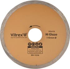 Image of Vitrex Hi Glaze Diamond Blade 110mm 103416 Replacement For Tile Cutters