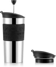 Image of Bodum Travel Press Set Small Stainless Steel Coffee Maker, Black, 350 Ml