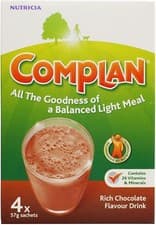 Image of Complan Chocolate Flavour Nutritional Drink - 4 x 57g Sachets