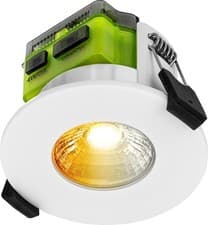 Image of Luceco FType MK2 LED Flat Downlight Dim2Warm IP65 Fire Rated Dimmable White