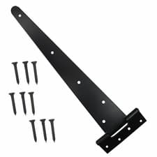 Image of Tee Hinges 14" Cabinet Shed Door & Gate T Hinge 350mm Heavy Duty Black Finish