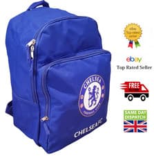 Image of Chelsea FC Backpack Kids Football Club School Bag Rucksack Official Licensed New