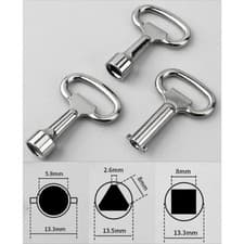 Image of 8mm Square Triangle Utility Key Wrench Water Meter Cabinet Tap Valve Tool Set