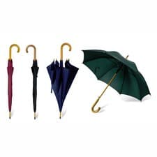Image of 42" CLASSIC Umbrella - WOODEN Crook Handle AUTOMATIC Stick Brolly Walking Bride