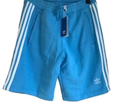Image of Adidas Originals Men's Trefoil 3 Stripes Retro Light Blue Shorts Size M (32-33")