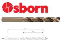 Image of 4.9mm COBALT JOBBER DRILL BIT HEAVY DUTY HSSCo8 EUROPA OSBORN 8207020490 P176