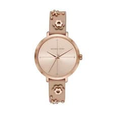 Image of Womens Wristwatch MICHAEL KORS CHARLEY MK2823 Leather Pink Gold Rose