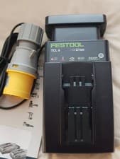 Image of Festool TCL 6 Genuine Rapid Battery Charger 18V Li-ion 110v UK site plug