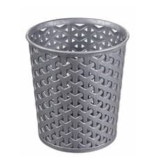 Image of Curver Nestable Rattan Round Storage Basket Mini Waste Bin Stationary Organiser
