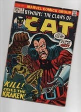Image of Marvel Comics Beware the Claws of The Cat Issue 3 Comic 1972 VF