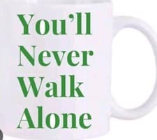 Image of You'll Never Walk Alone Celtic FC Mug Dishwasher Safe New & Boxed