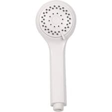 Image of Croydex Amalfi Shower Handset White 3 Spray Patterns Adjustable Head Universal
