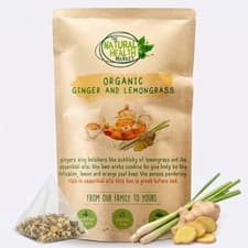 Image of Organic Ginger and Lemongrass Tea Bags with Peppermint Spearmint and Lemon Peel