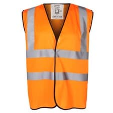 Image of Hi Vis Vest Yellow Orange High Viz Visibility Waistcoat Safety Work EN ISO 20471