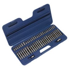 Image of Sealey Ribe Spline Hex Security TRX-Star Bit Set 56pc 3/8" 1/2" Drive AK21956