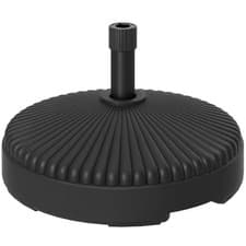 Image of Outsunny Garden Parasol Base, 28kg Sand Filled, 23kg Water Filled, Black