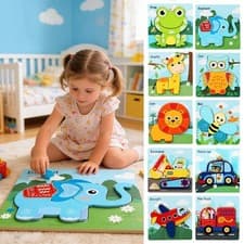 Image of Cute Animal Series Animals Cognitive Jigsaw Puzzle Children Educational Toys