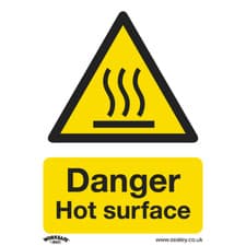 Image of Sealey SS42V1 Warning Safety Sign - Danger Hot Surface - Self-Adhesive Vinyl