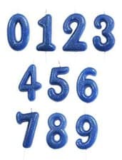 Image of Glittery Cake Candles Number Shaped , 6 Colours Birthday Numbers, Cake Toppers