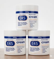 Image of E45 dermatological moisturising cream tub 350g X 3