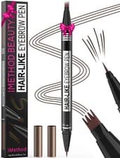 Image of Natural Hair-Like Finish Brow Pencil - Dual-Ended Dark Brown Eyebrow Tool