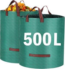 Image of Heavy Duty Garden Waste Bags, 500 Litre Large Garden Bag with Handles, Reusable