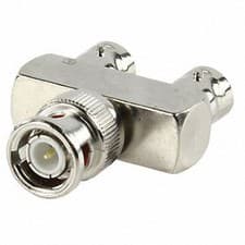 Image of BNC Male Plug To 2 BNC Female Sockets Splitter Adaptor Convertor "Goalpost"