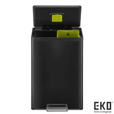 Image of EKO Ecocasa II Recycling Bin 20L+20L in Matte Black
