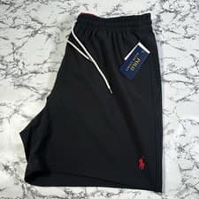 Image of POLO RALPH LAUREN Mens Black Traveler Swim Shorts SIZE LARGE Trunks BNWT