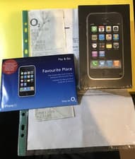 Image of NEW Sealed 8GB Apple iPhone 3G Black + 2008 RECEIPT/Doc + New SIM PACK! o2 02 UK