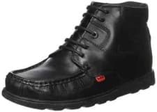 Image of Kickers Fragma Boys School Shoes Black Leather Boots Size 4 UK Black New £31.99