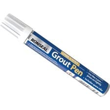 Image of Ronseal One Coat Grout Pen Brilliant White 7ml Mould Resistant Tile Paint