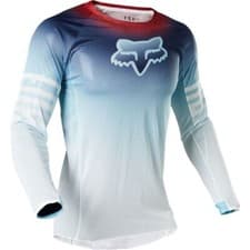 Image of 2022 Fox Airline REEPZ Motocross Jersey White/Red/Blue Adults