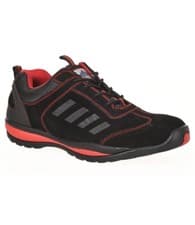 Image of Portwest Steelite™ Lusum S1P HRO Safety Trainers Black and Red