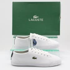 Image of LACOSTE JUNIOR YOUTH KIDS TRAINERS UK 2 EU 34.5 WHITE RRP £55 AD