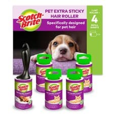 Image of Scotch-Brite Extra Sticky Lint Roller, Works Great on Pet Hair, 5 Rolls (48 S...