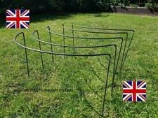 Image of Plant Supports Metal 5 Pack Extra Wide Curved 6mm mild steel UK Quick Dispatch