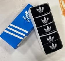 Image of Adidas Socks 5 Pairs Pack Cotton Mid-Tube Casual Socks Fast Dispatch