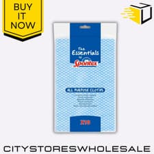 Image of Spontex Essentials All Purpose Cloths 10 Pack Super Absorbent Durable Cleaning