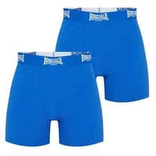 Image of MENS ELECTRIC BLUE 2 PACK LONSDALE BOXER SHORTS TRUNK UNDERWEAR