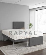 Image of Plush 3FT single 3 In 1 Divan Guest Bed with trundle -VARIOUS COLOURS AVAILABLE